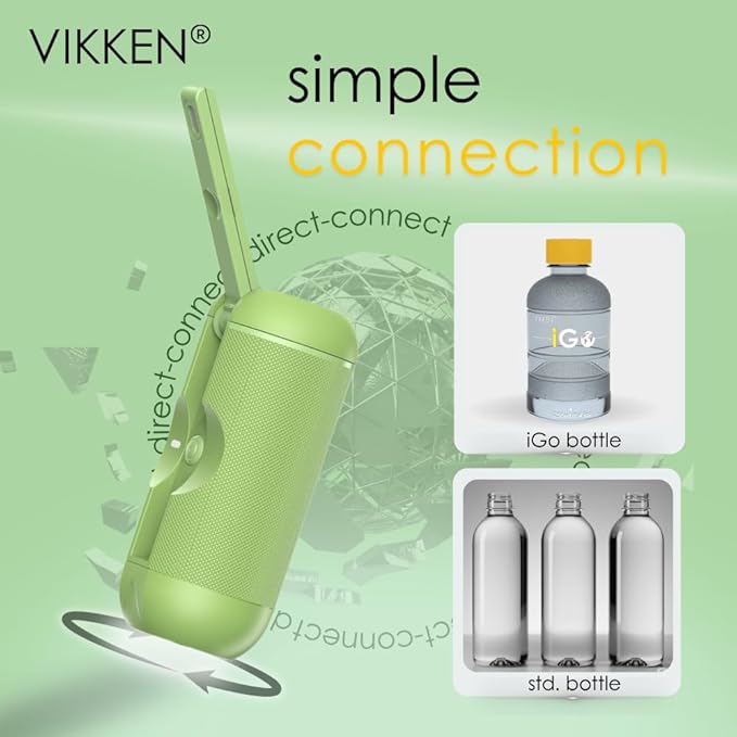 VIKKEN® 250ml iGo X Portable Travel Bidet USB-Type C Rechargeable Electric Mobile Handheld Ultra Strong Water Spray Personal Hygiene Self Care for Women & Men