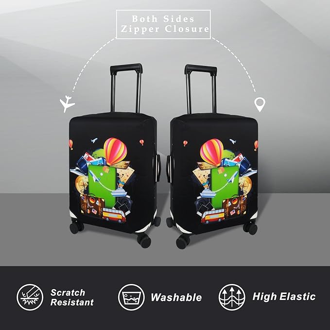Explore Land Luggage Cover Suitcase Protector Fits 31-32 Inch Case (Travel, XL)