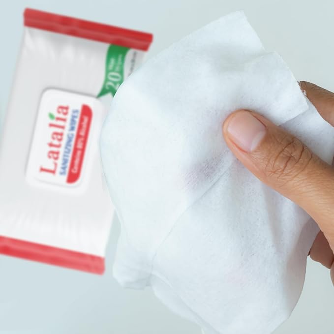 Hand Wipes | 80% Alcohol Hand Sanitizer Wipes for Hands & Face Moisturizing, Gentle, Convenient and Fragrance Free (Pack of 5, 20 Counts)