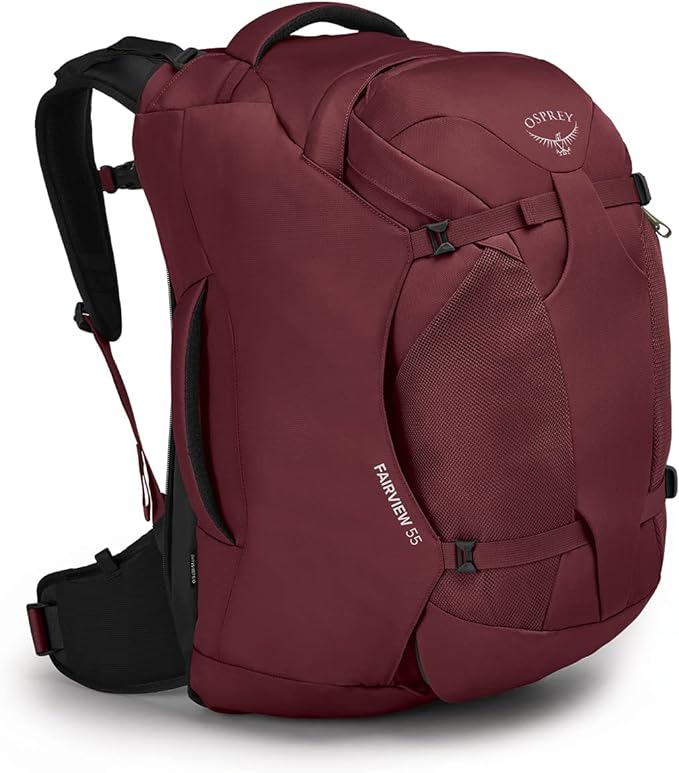 Osprey Fairview 55L Women's Travel Backpack, Zircon Red