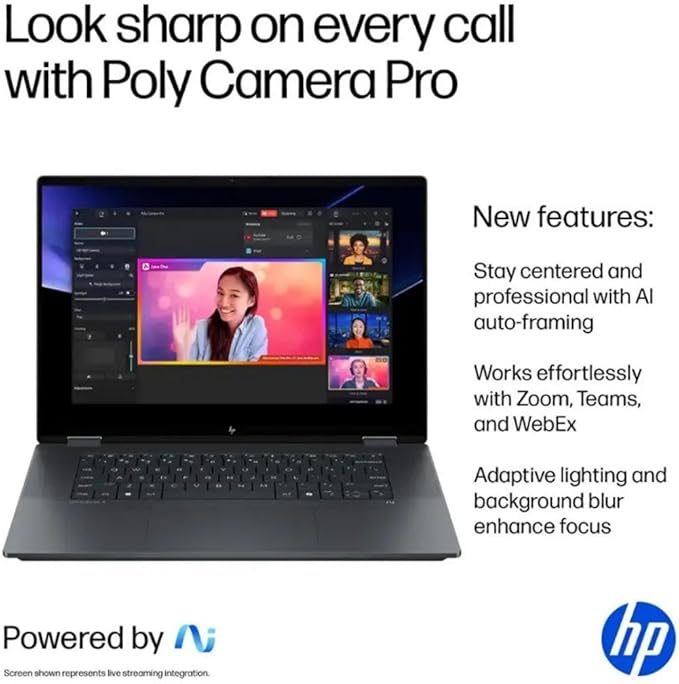 HP OmniBook X Flip 16 2-in-1 Laptop: 16" FHD+ Touchscreen, Intel Core Ultra 7 (NPU 47 Tops), 16GB RAM, 512GB SSD, Intel Arc 140V GPU, Copilot+ PC, Eclipse Gray, W/Pen Accessories, Windows 11 Pro