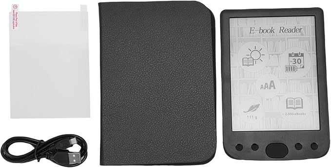 Yoidesu 6 Inch E Reader Digital Reader Electronic Book Reader with 800x600 High Resolution Screen Multifunctional Navigation Buttons for PDF EPUB TXT DOC FB2 MOBI (8G)