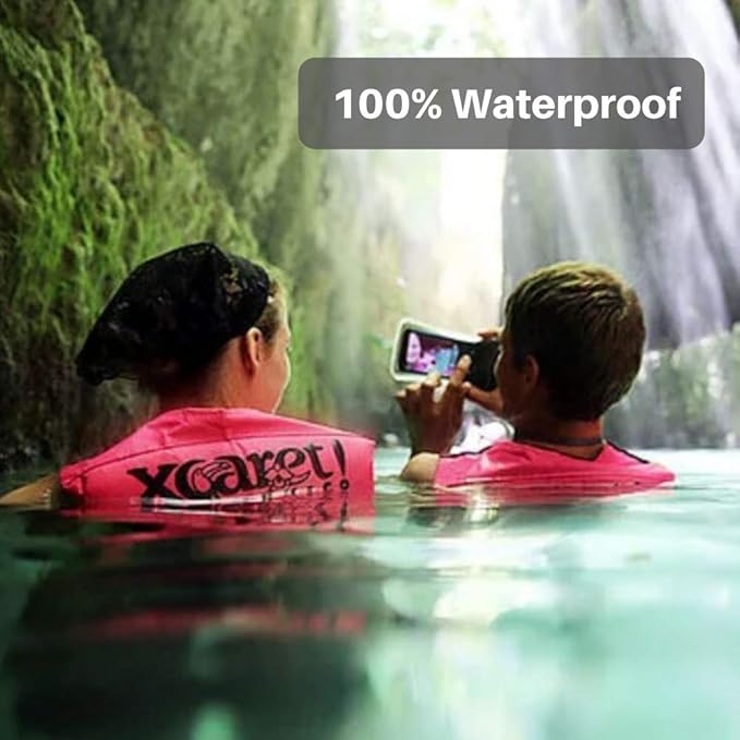 AquaVault 100% Waterproof Floating Smart Phone Case & Money Pouch - Fits All Phones - Made from Premium Heavy Duty PVC for Added Drop Protection - Includes Adjustable Neck Strap. Blue
