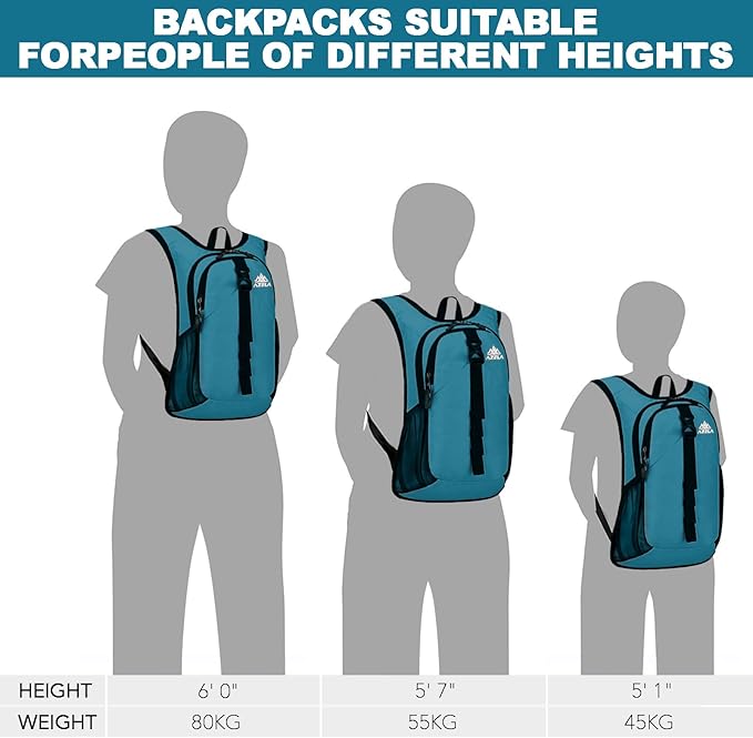 Seektop 15L Small Hiking Backpack for Women Men, Foldable Packable Backpack with Phone Pocket, Lightweight Travel Daypack for Hiking Camping Outdoor (Lake Blue)