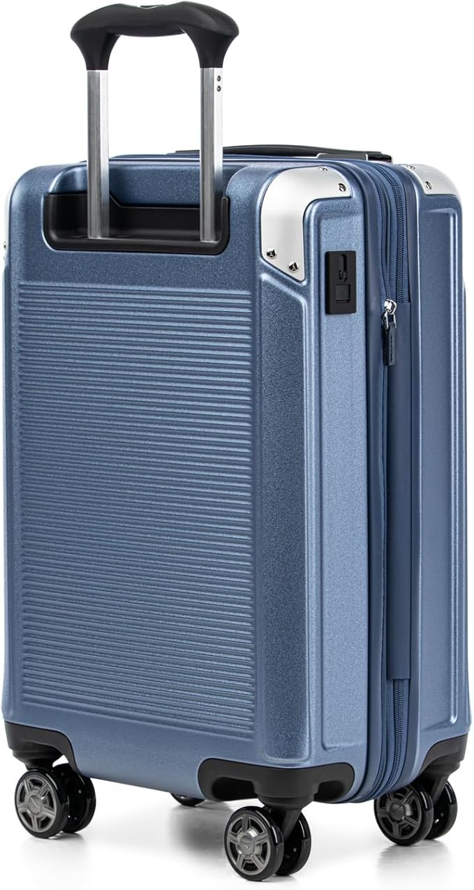 Travelpro Platinum Elite Hardside Expandable Spinner Wheel Luggage TSA Lock Hard Shell Polycarbonate Suitcase, Dark Sky Blue, Carry-on 21-Inch