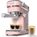 Laekerrt Professional Espresso Machine 20 Bar, Espresso Maker with Milk Frother Steam Wand, Stainless Steel Home Coffee Machines for Cappuccino and Latte, Gift for Women Wife Daughter or Mom, Pink