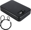 Dalmbox Gun Safe for Pistols Small Handgun Lock Box with Combination Lock Portable Travel Pistol Safe for Car, Home, Travel