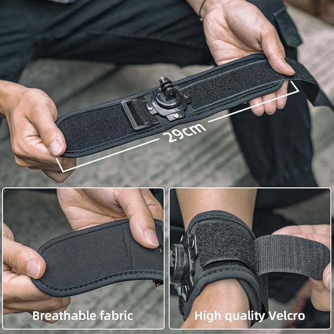 SUREWO Wrist Strap Mount with Quick Release Adapter Compatible with GoPro Hero 13/12/11/10/9/8/7//6/5 Black,DJI Osmo Action 5 pro/4/3/2,Insta 360 ONE R,AKASO/Campark and More