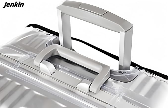 JenKin Luggage Protector Suitcase Cover PVC Waterproof Travel Suitcase Fits Most 20" to 30" (20" (13.8" L x 9.1" W x 20.9" H))