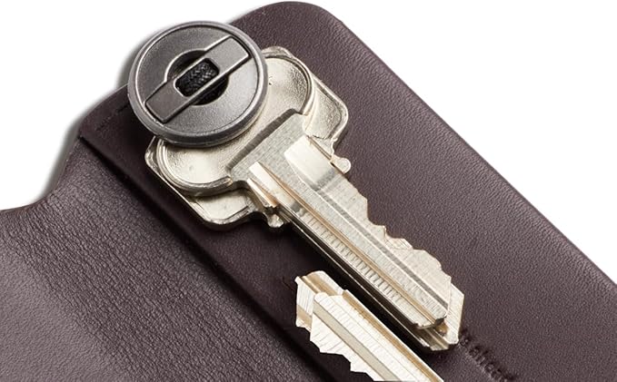 Bellroy Key Cover Plus – Third Edition (Leather Key Holder, Holds 4 – 8 Keys) - DeepPlum
