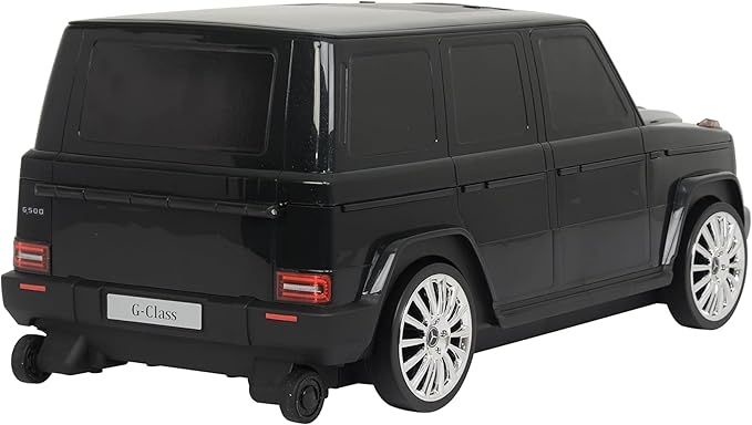 Best Ride On Cars Mercedes G-Class Suitcase Ride On Push Car, Carry-On Luggage for Travel, Realistic Car Look, Inbuilt Storage Space, Compact Size, For Kids Aged 2-6 Years, Large, Black