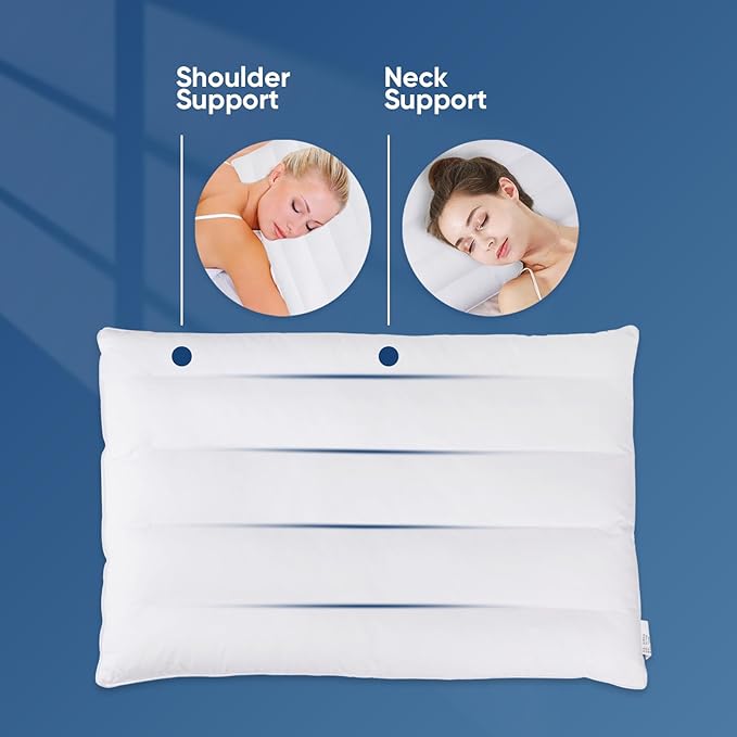 MINUPWELL 2 Packs Ultra Flat Pillows for Sleeping Thin, 7D High Support 2.5 inch Height Ultra Thin Pillows,Slim Bed Pillows for Stomach Sleeper,Standard Size -18x26 in