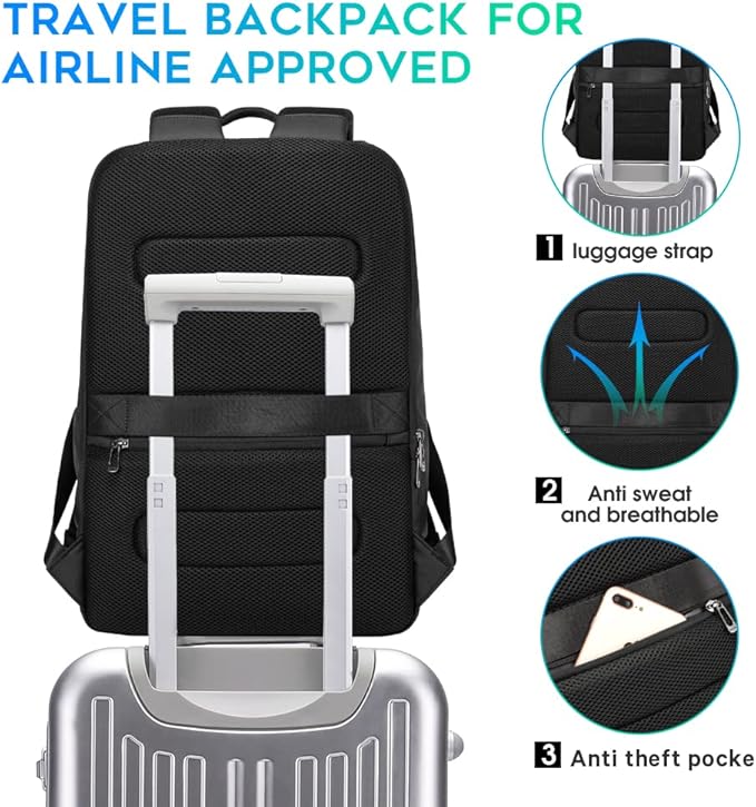 BANGE Business Commute Backpack Waterproof fit 15.6 Inch Commute backpack,Travel Durable Backpack
