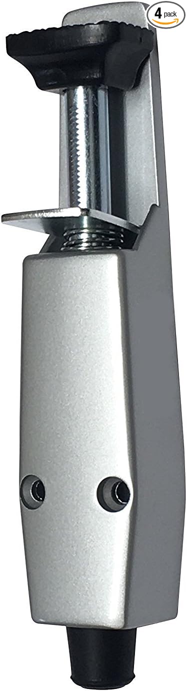 Pacific Doorware Heavy Duty Spring Loaded Step Down Push On Door Holder/Stopper (4, Aluminum)