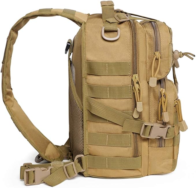 hopopower Tactical Sling Bag Pack Military Rover Shoulder Backpack EDC Assault Range Bag, Water-Resistant