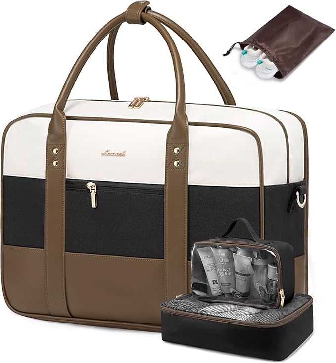 LOVEVOOK Weekender Travel Duffel Bag, Personal Item Duffle Bags for Women with Laptop Compartment, Overnight Bag with Toiletry Bag, Yoga Gym Bag with Wet Pocket, Hospital Bag for Labor and Delivery