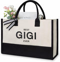 TOPDesign Embroidery Canvas Tote Bag for Women, Gifts for Grandma from Grandchild Granddaughter Grandson, Personalized Birthday, Mothers Day Present, Ideal for Beach, Holiday