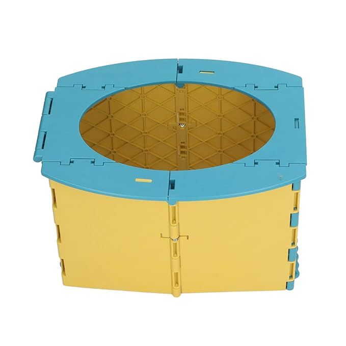 Portable Lightweight Foldable Toddler Potty Baby Toilet Camping Travel (Blue Yellow)