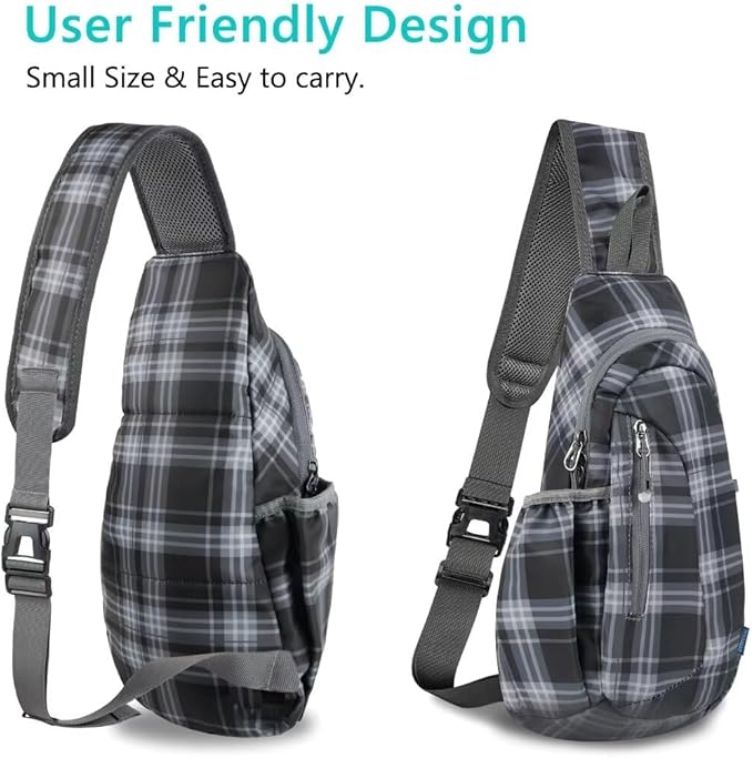 TITECOUGO Small Sling Bag, Lightweight Crossbody Backpack for Men Women, Shoulder Bag for Sports and Outdoor