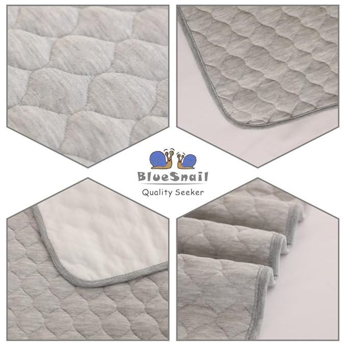 BlueSnail Washable Underpads,Waterproof,Soft, Portable and Reusable Incontinence Pads for Toddler,Adults,Elderly and Pets (31" x 40" Pack of 2)(Gray)