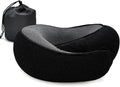 RURING Travel Pillows for Airplanes, Travel Neck Pillow Travel Pillow, Neck Pillow Airplane Memory Foam 360 Degree Support Stowable Pillows for Airplanes Offices and Cars (Black)