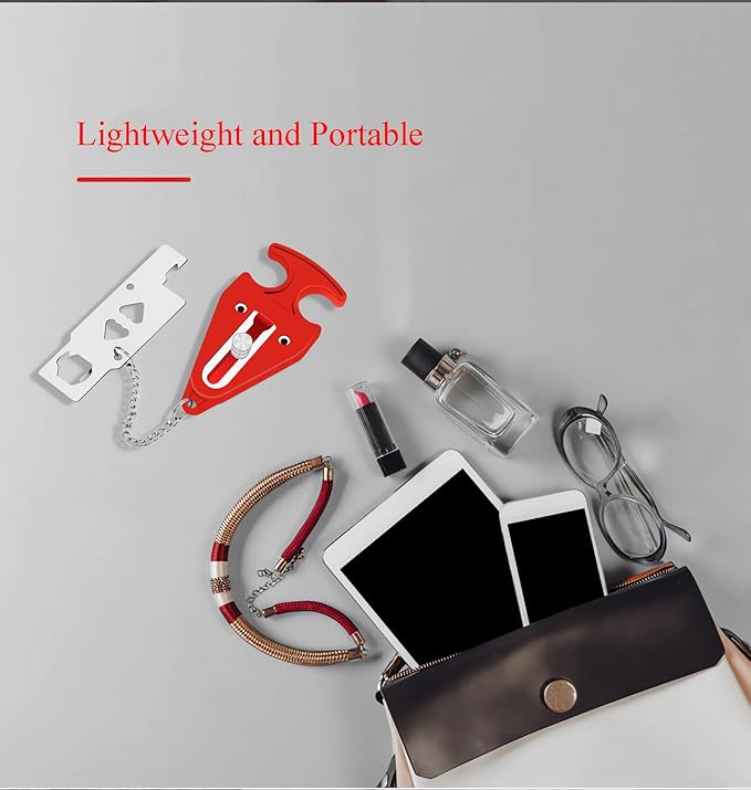 Portable Door Lock for Hotel Home Apartment, Door Blocker Security No Drill Door Lock for Privacy and Safety Portable Safety Locks for Kid Women
