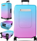 Slohif Luggage Cover for Suitcase Tsa Approved Protector - Luggage Sleeve Large Suit Case Cover Travel Stretch Baggage Case Protective Washable Fit 18-20 Inch Blue Rose Gradient XS
