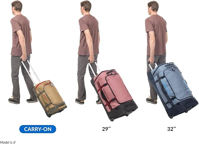 Eagle Creek Cargo Hauler XT Wheeled Duffel - Wheeled Backpack Duffel - Deployable Backpack Straps - Lockable U-Lid & Easy Access Compartment - Charcoal
