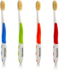 MOUTHWATCHERS Dr Plotkas Soft Bristle Flossing Toothbrush Manual Soft Toothbrush for Adults, Ultra Clean, Good for Sensitive Teeth and Gums, Variety 4 Pack, Colors May Vary