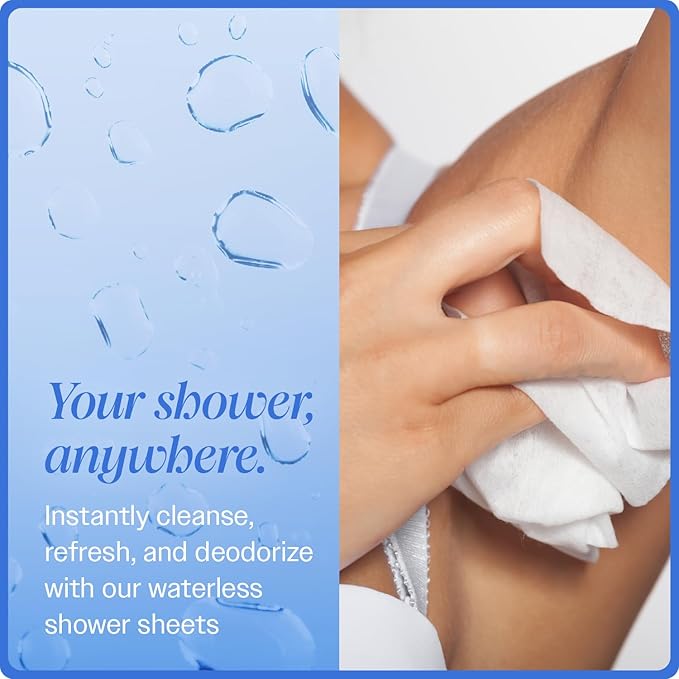 On-the-Go Body Cleansing Cloths - 50 CT Large, Biodegradable Wipes for Instant Freshness - Perfect for Travel, Post-Workout, and Quick Clean-Ups