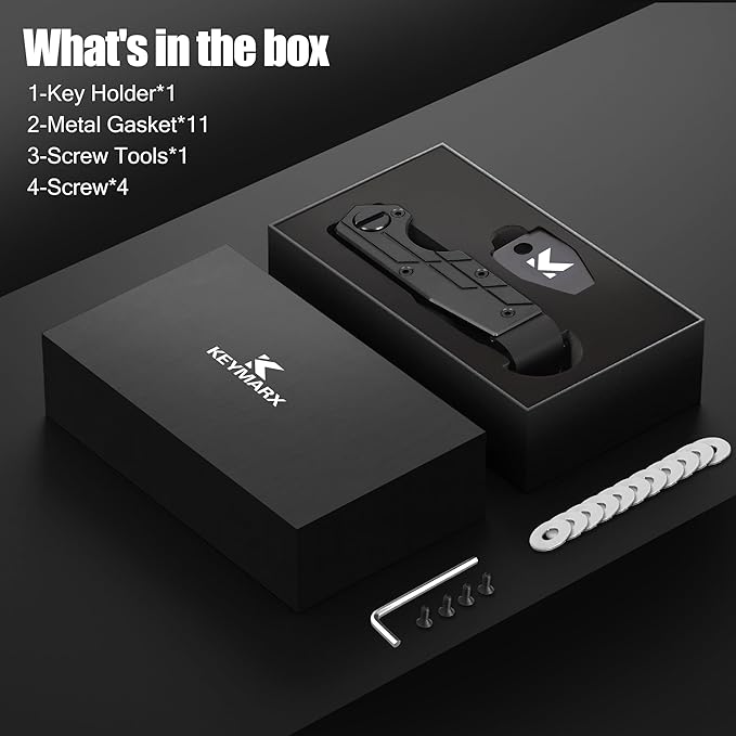 Key Organizer for Men Compact Key Holder Minimalist Key Case Metal Key Chain Key Holder for Keychain Secures 2-5 Keys
