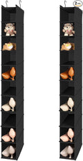 MAX Houser 10-Shelf Hanging Shoe Shelf Organizer, Hanging Shoe Storage for Closet,Pack of 2 (Black)