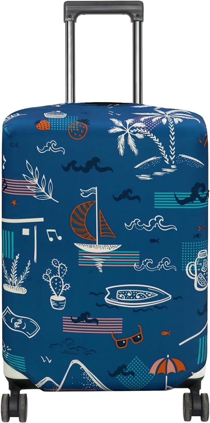 HYPER VENTURE Washable Luggage Cover - Fashion Suitcase Protector Fits 31-32 Inch Luggage (Hawaii Beach, XL)