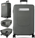 Slohif Luggage Cover for Suitcase Tsa Approved Protector - Luggage Sleeve Suit Case Cover Travel Stretch Large Baggage Case Protective Washable Fit 26-28 Inch Gray