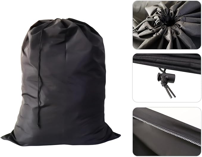 Extra Large Laundry Bag 18 Pack, Travel Laundry Bags with Drawstring Closure, 30"x40", for college, dorm, apartment dwellers (18Pcs Black)