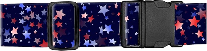 Luggage Straps for Suitcases, Adjustable Travel Belt, Durable Wide Luggage Strap, Cute Suitcase Strap Identifiers with Buckle, Bag Straps for Luggage, Luxury Colorful Stars