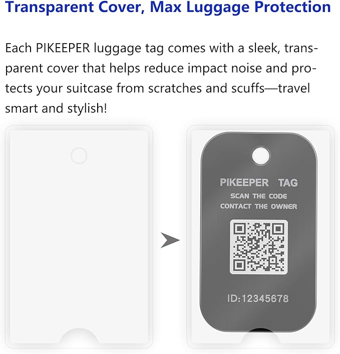 Smart Luggage Tags for Suitcase 4-Pack (2S2B) - Waterproof QR Code ID Labels, Show Scanner’s Location on Scan, Customizable & Durable Travel Tags for Backpack, Securely Hide Personal Info