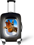 Giraffe Funny Travel Luggage Cover Anti-scratch Dust-Proof Baggage Suitcase Protector Fits 30-32 Inch Luggage