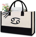 TOPDesign Embroidery Constellation Canvas Bag for Women (Cancer)