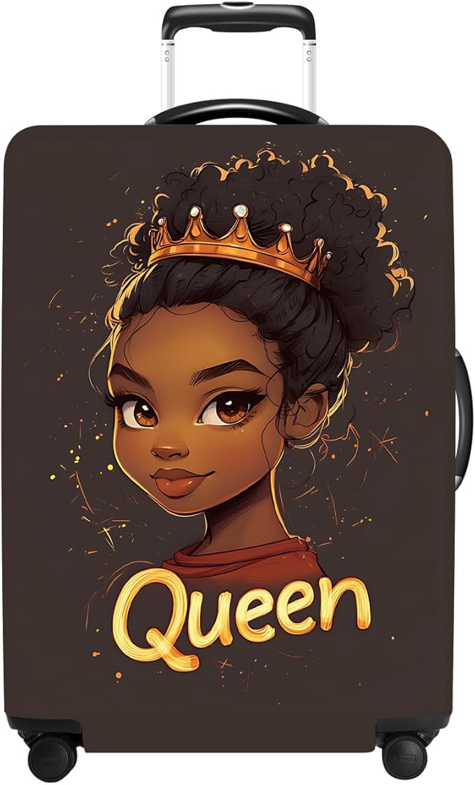 Luggage Cover Washable Suitcase Protector Anti-scratch Suitcase cover Fits 20-34 Inch Luggage (Girl-5, L(28-30inch suitcase))