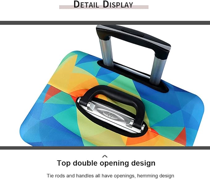 MosaiRudo Thicker Luggage Cover Elastic Suitcase Cover Protector Fits 18-32 Inch Suitcase Travel Accessories (Colorful, XL)