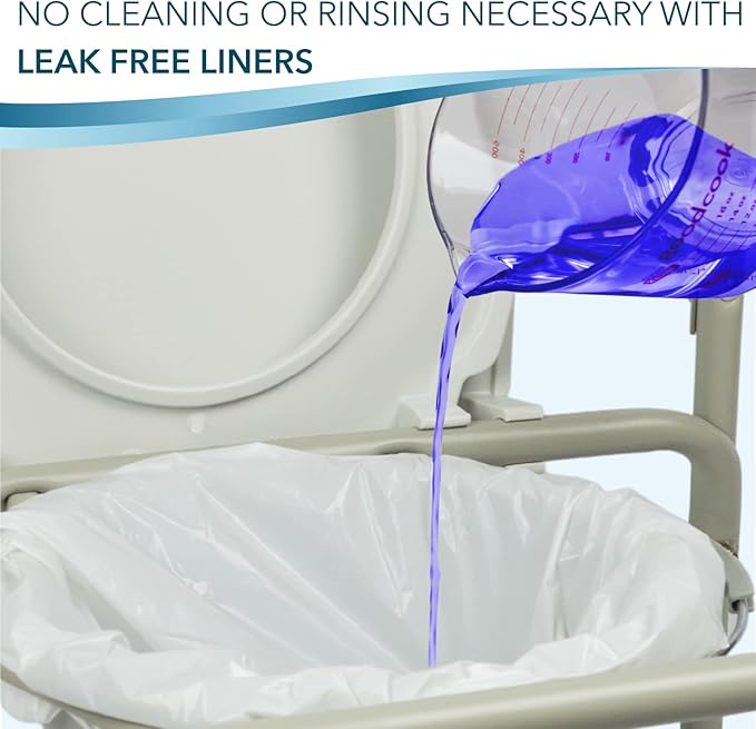 Disposable Bedside Commode Liners for Adult Portable Toilet Chair Seat Bucket and Bedpan | Value Pack of 192 Waste Bags | Universal Fit Liners for Home Medical Care