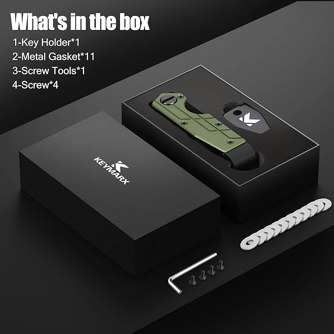Key Organizer for Men Compact Key Holder Minimalist Key Case Metal Key Chain Key Holder for Keychain Secures 2-5 Keys