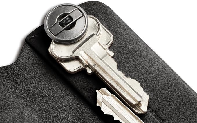 Bellroy Key Cover Plus – Third Edition (Leather Key Holder, Holds 4 – 8 Keys) - Black