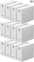 SpaceAid 12 Pack Bed Sheet Organizers and Storage, Foldable Sheet Organizer for Linen Closet, Sheets Set Folder Keeper with Window XL (Queen & King Size) Bedding Container (White, 12 Pack)