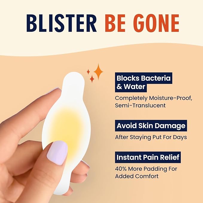 Dr. Frederick's Original Better Blister Bandages - 24 ct - Healing Blister Pads - Grab-N-Go - Water Resistant - 40% More Cushioning - Hydrocolloid - Feet, Toe, & Heel Blister Prevention - Toe Pack