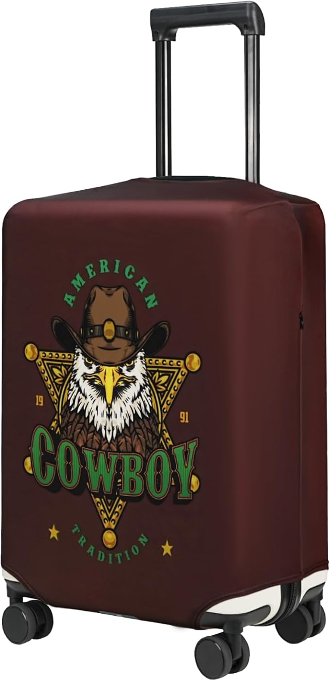HYPER VENTURE Washable Luggage Cover - Fashion Suitcase Protector Fits 27-30 Inch Luggage (Eagle Glory, L)