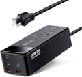 200W Power Station, 7-in-1 GaN Fasting Charging Station USB C Charger Power Strip with AC Adapter for MacBook Laptops iPhone iPad, 4 USB-C+2 USB-A Ports+1 AC Outlets Desktop Accessory for Home Office