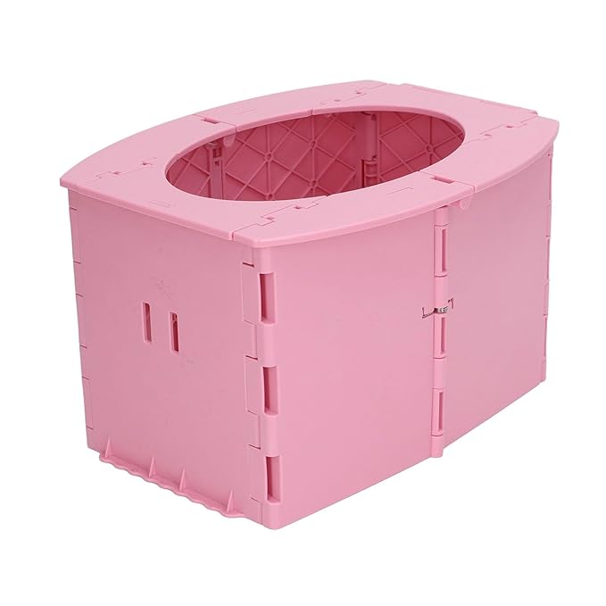 Portable Lightweight Foldable Toddler Potty Baby Toilet Camping Travel (Pink)