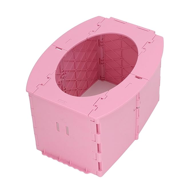 Portable Lightweight Foldable Toddler Potty Baby Toilet Camping Travel (Pink)